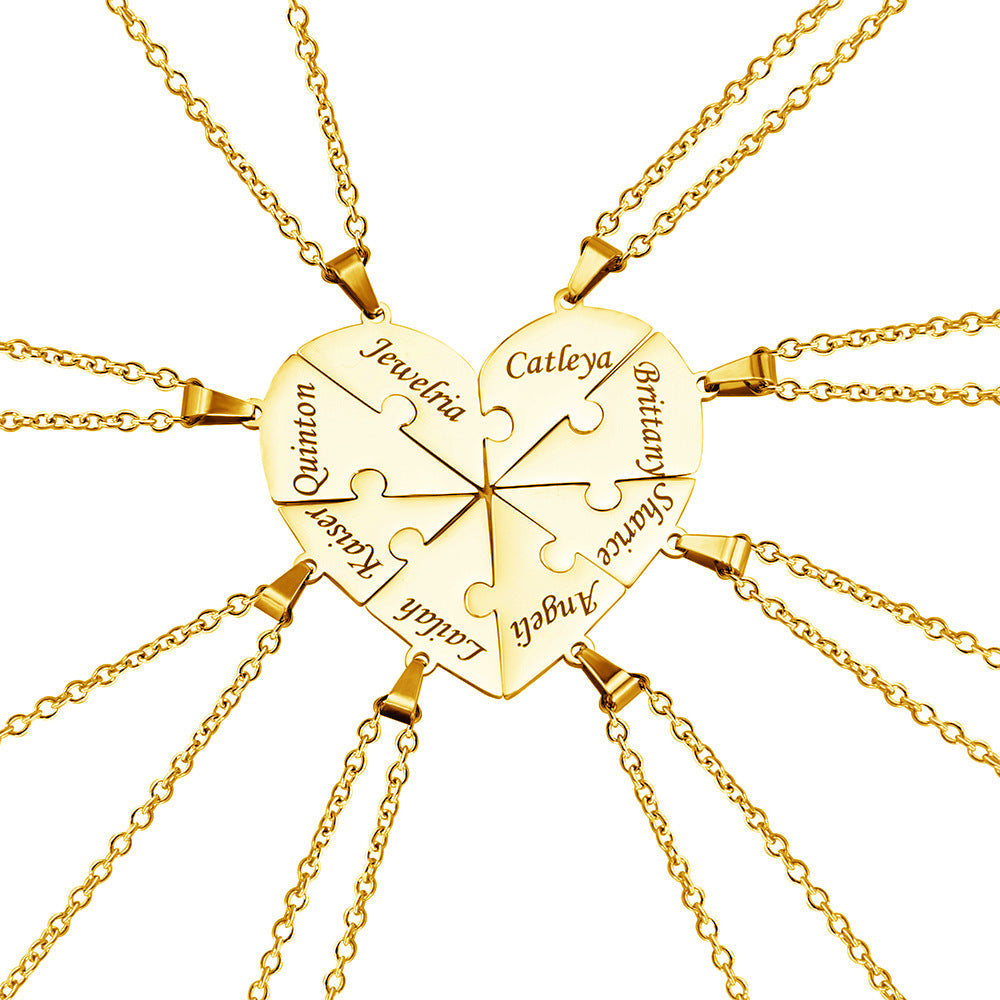 Customizable Heart Shaped Family Tree Necklace