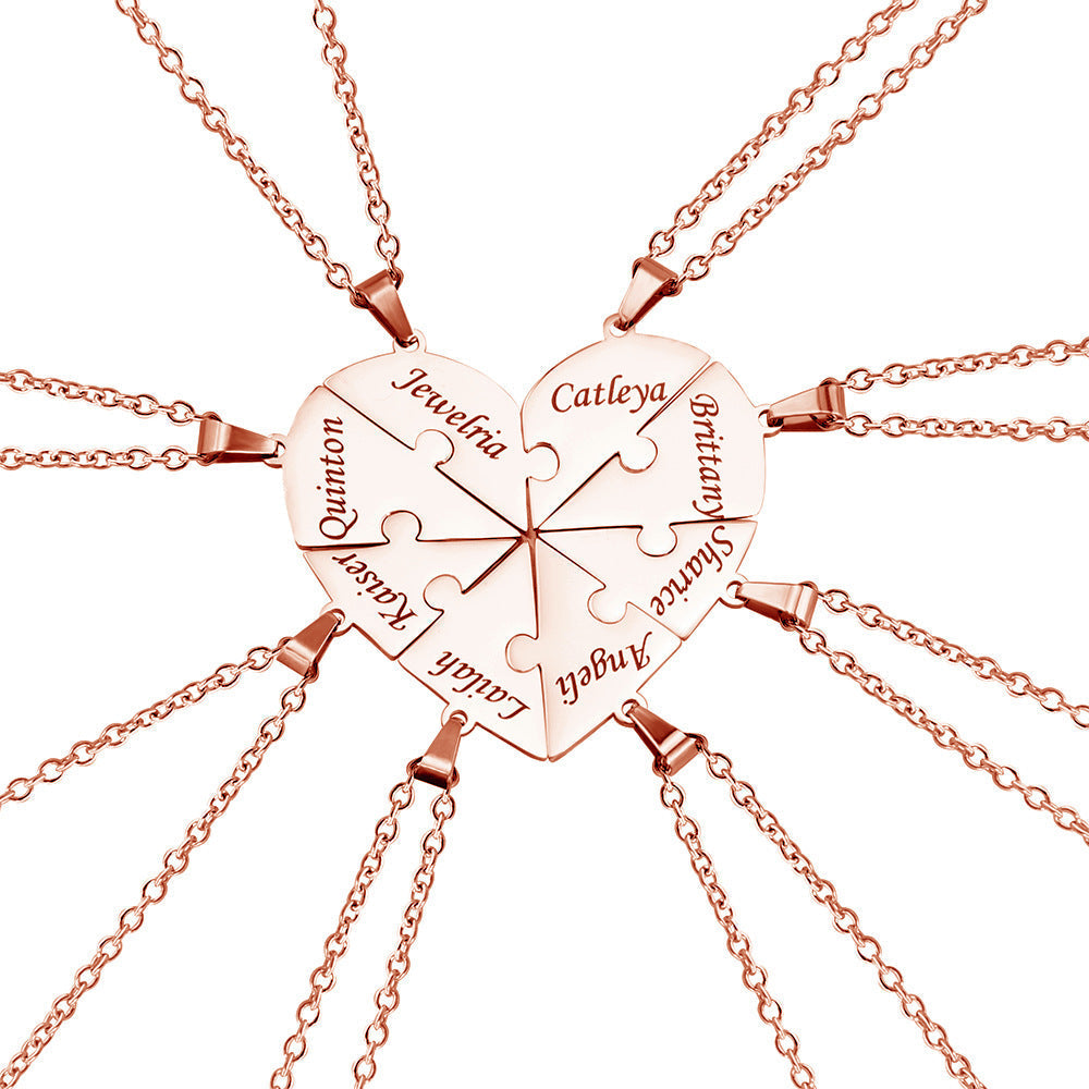 Customizable Heart Shaped Family Tree Necklace