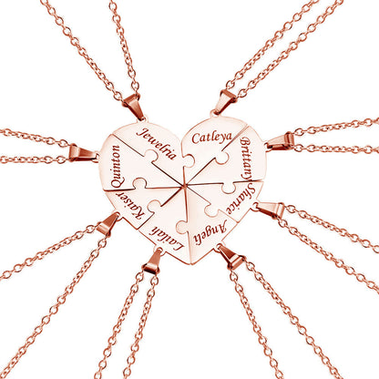 Customizable Heart Shaped Family Tree Necklace