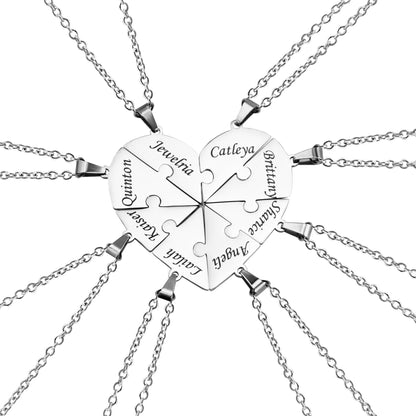 Customizable Heart Shaped Family Tree Necklace