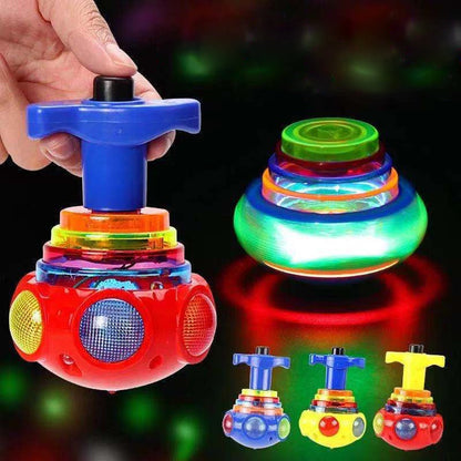 Fun Musical Spin Top Toy with Launcher