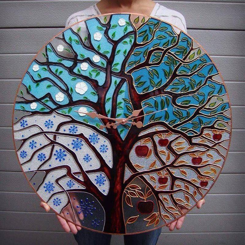 Nature Inspired Wooden Wall Clock