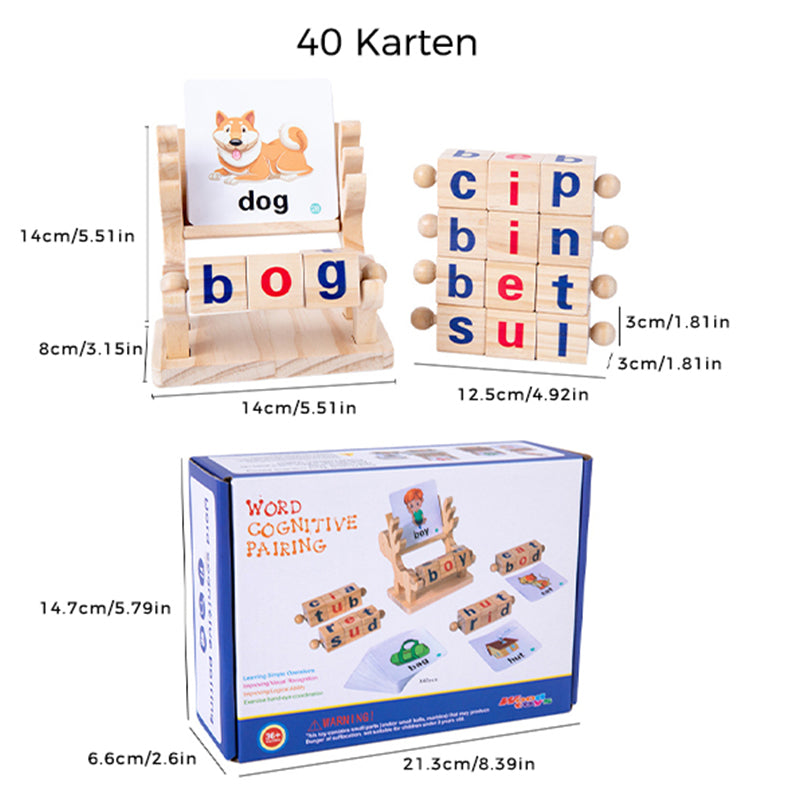Wooden Educational Reading Blocks