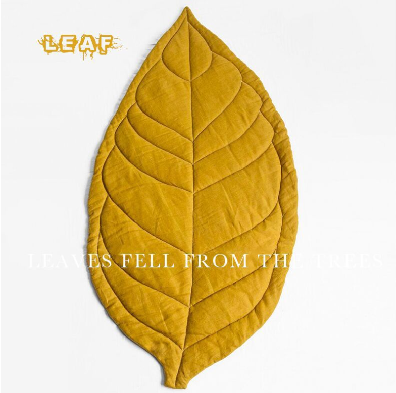 Fesara Baby Playmat - Green Leaf Design, Soft Cushion