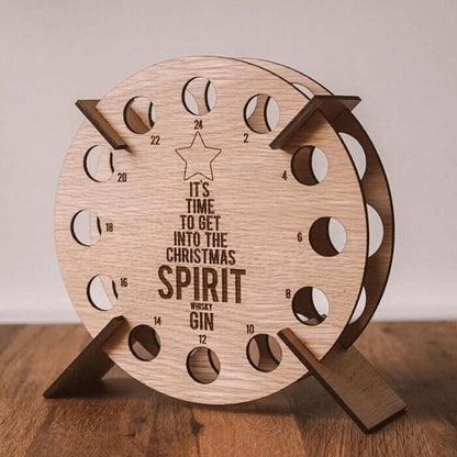 Wooden Christmas Tree Advent Calendar for Mini Liquor Bottles