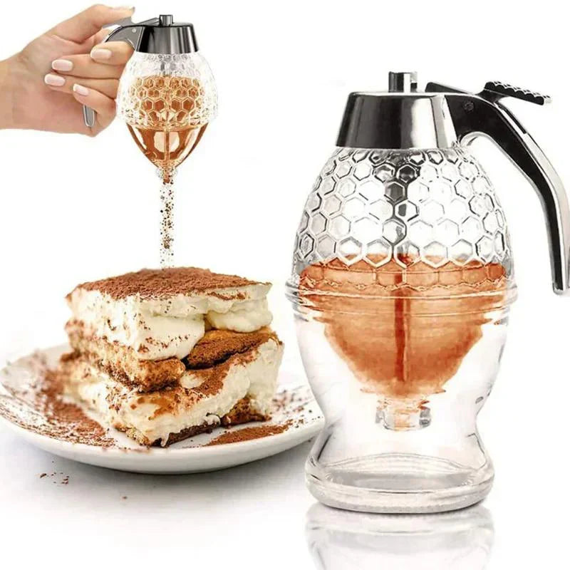 Easy Pour Honey Dispenser with No Drip Design