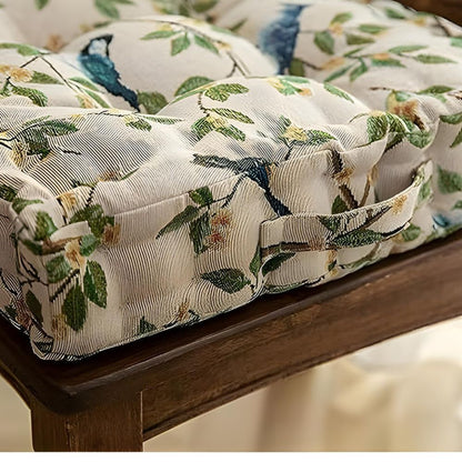 Colorful Floral Bird Pillow Cushion