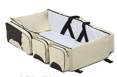 Portable Baby Travel Bed with Storage - Foldable Cot - Fesara