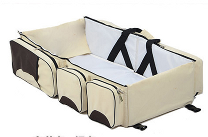Portable Baby Travel Bed with Storage - Foldable Cot - Fesara