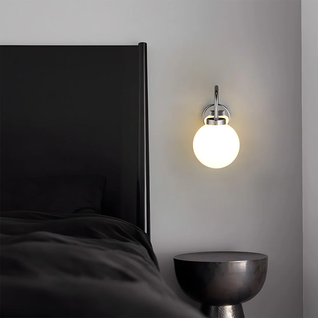 Elegant Glass Sphere Wall Light - Fesara