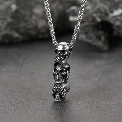 Trendy Sugar Skull Pendant Necklace