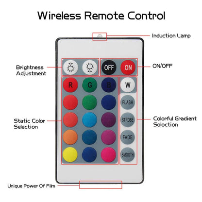 Colorful Car LED Strip Lights with Remote and Voice Control