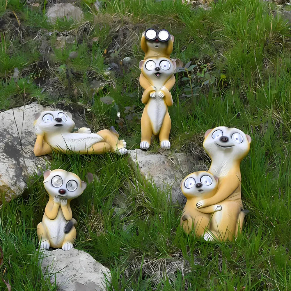 Colorful Solar Meerkat Garden Lights