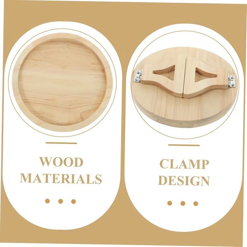 Rustic Wood Side Table for Sofa Armrest