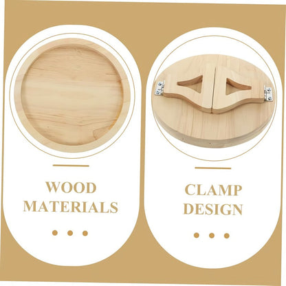 Rustic Wood Side Table for Sofa Armrest
