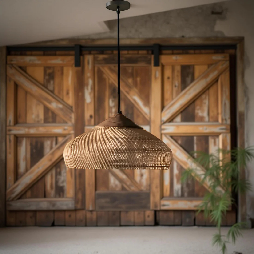 Natural Woven Pendant Light Fixture