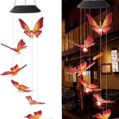 Solar Powered Glass Pendant Light