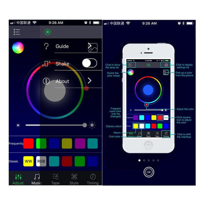 Colorful 5in1 RGB LED Car Interior Lighting Kit