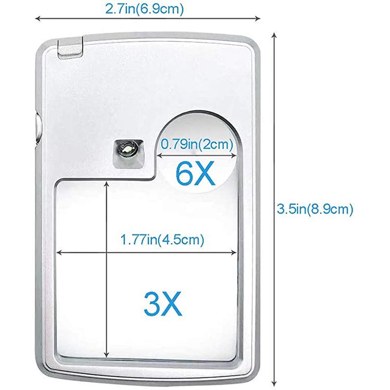Portable LED Pocket Magnifier Glass