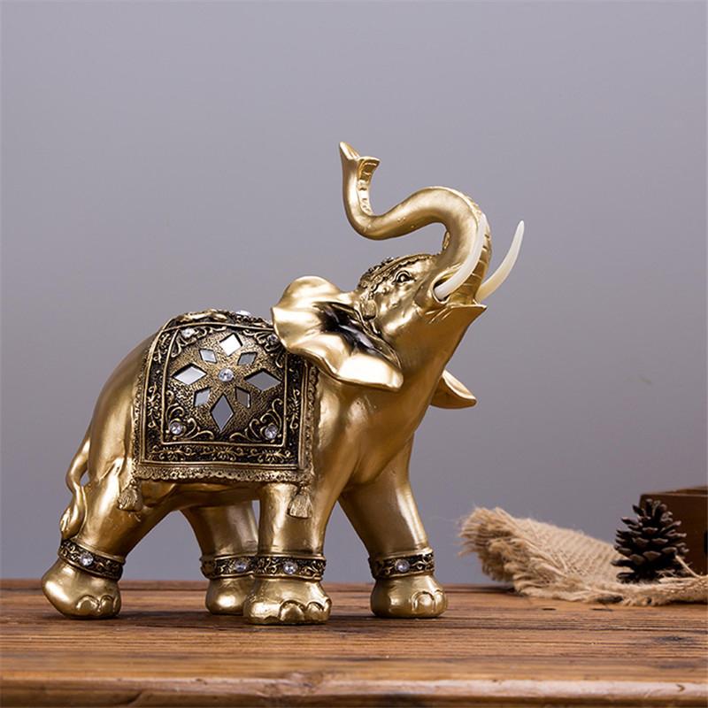 Luxury Gold Elephant Figurine - Fesara