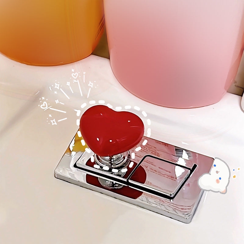 Decorative Heart Shaped Flush Button