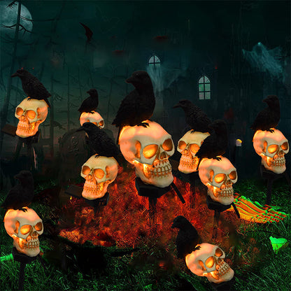 Spooky Solar Powered Skull String Lights