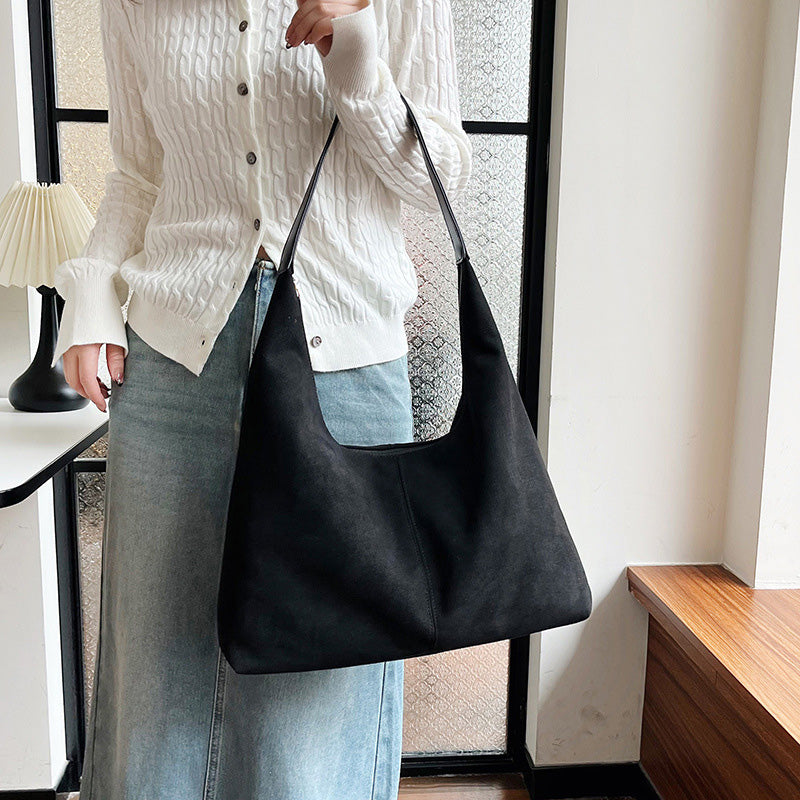 Luxurious Suede Crossbody Bag with Extra Storage