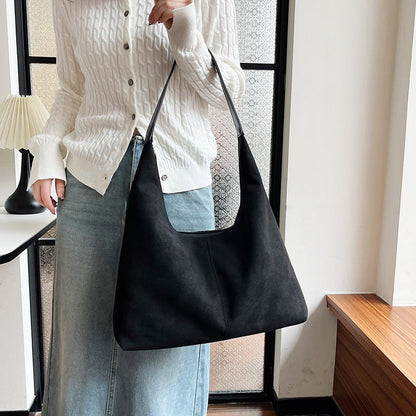Luxurious Suede Crossbody Bag with Extra Storage