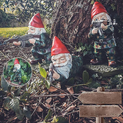 Tough Military Style Garden Gnome