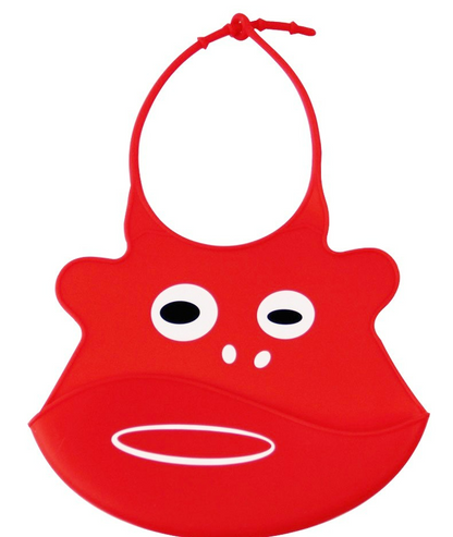 Soft Silicone Baby Bib with Spill Tray - Waterproof & Adjustable