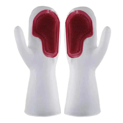 Practical Dishwashing Silicone Cleaning Gloves