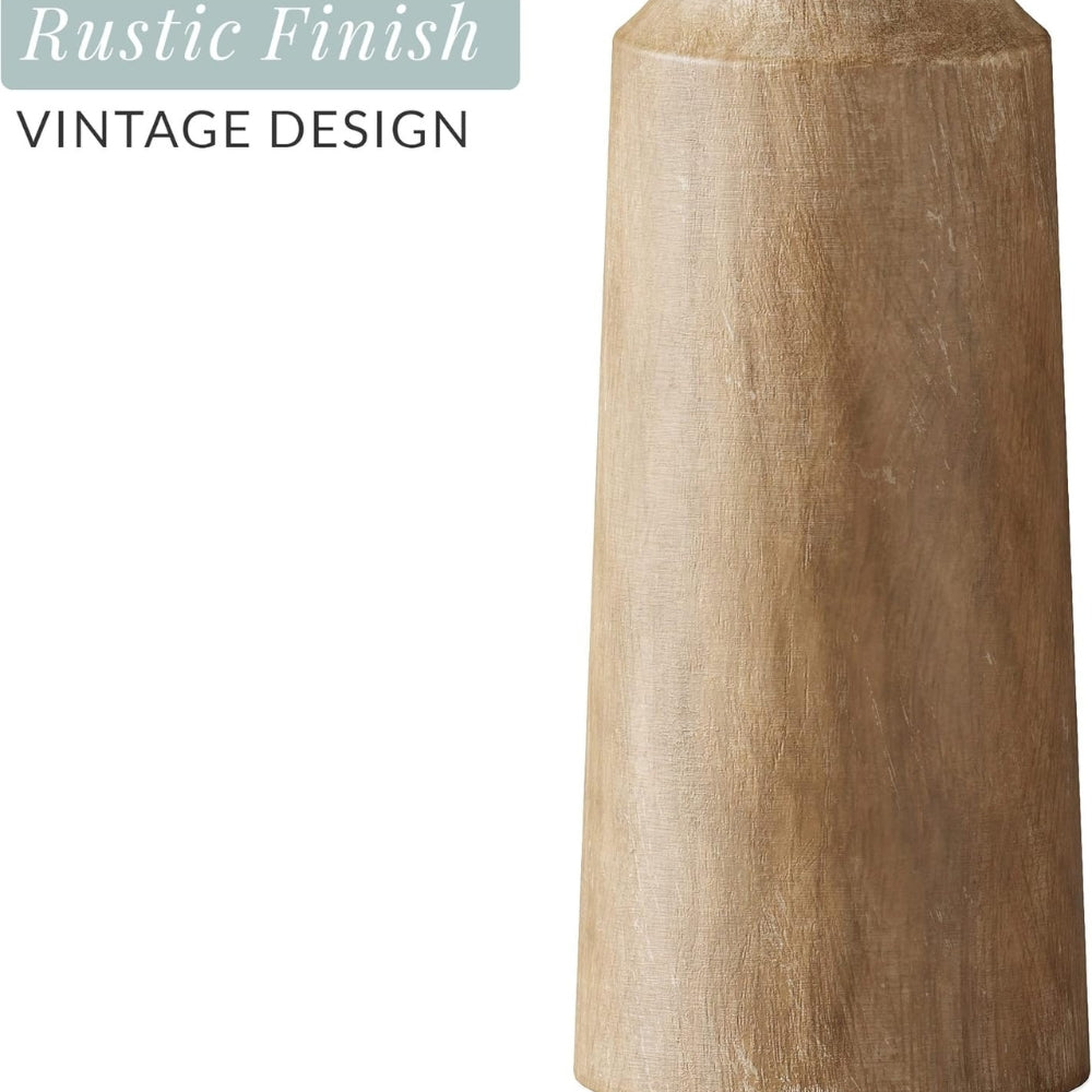 Handcrafted Wooden Candle Holder Set