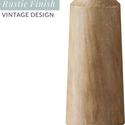 Handcrafted Wooden Candle Holder Set
