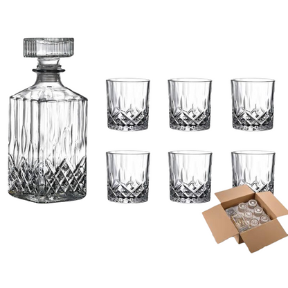 Luxury 7-Piece Whiskey Decanter Gift Box
