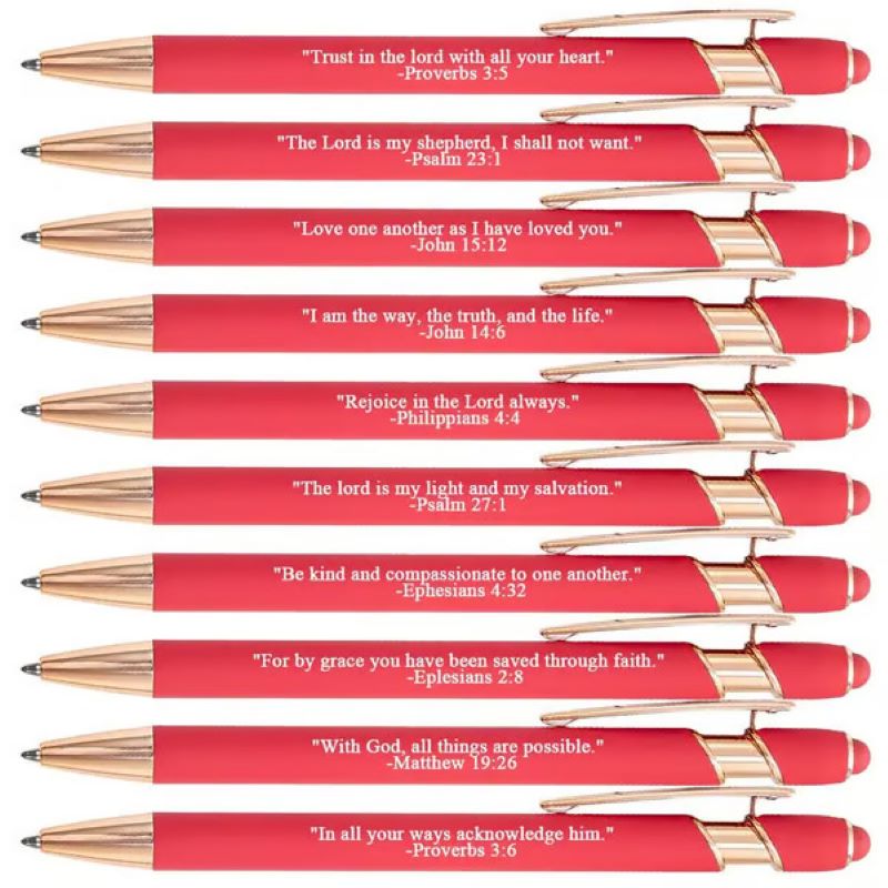 Fesara | Inspirational Christian Ballpoint Pens - 10 Pack