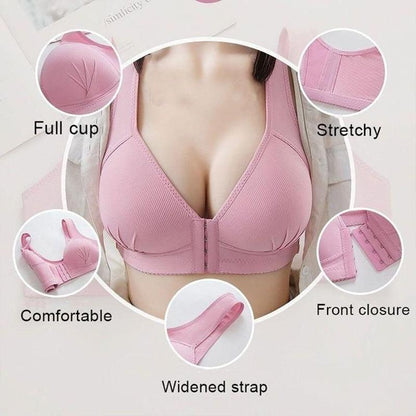 Full Figure Easy Close Stretch Push Up Support Bra