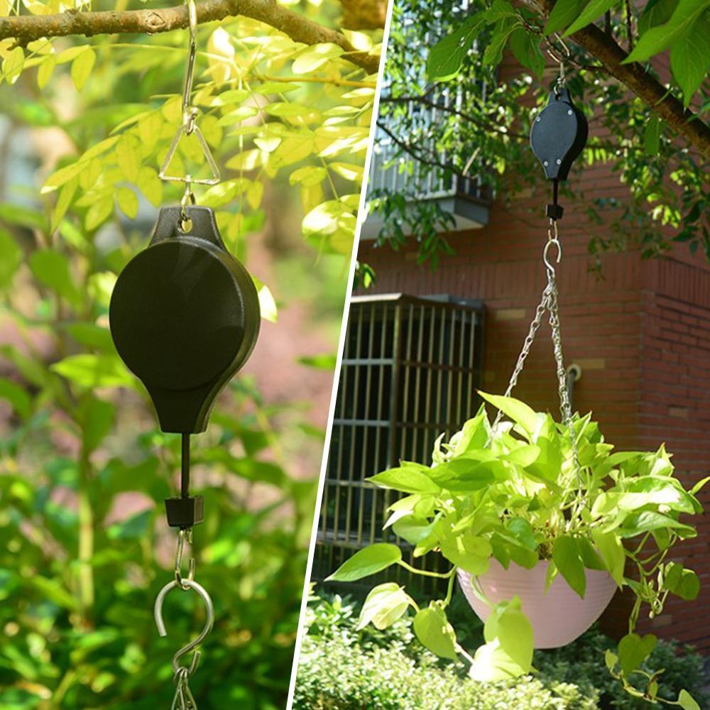 Easy Reach Plant Hanger and Bird Feeder Pulley System - Fesara