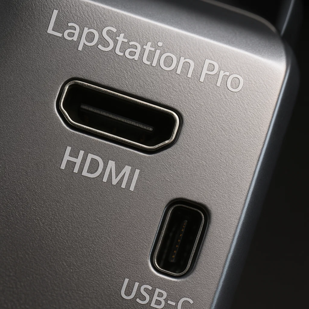 Compact USB-C Laptop Dock with HDMI and Ethernet Ports