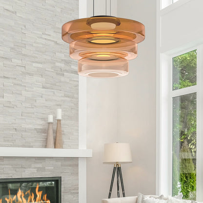 Stylish Glass Pendant Light in Retro Design