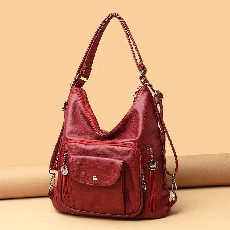 Spacious Genuine Leather Tote Handbag