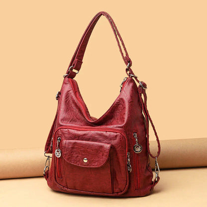 Spacious Genuine Leather Tote Handbag