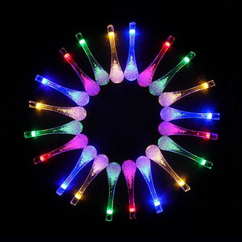 Colorful Solar Powered Water Drop Lights
