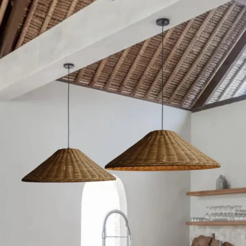 Natural Bamboo LED Hanging Light