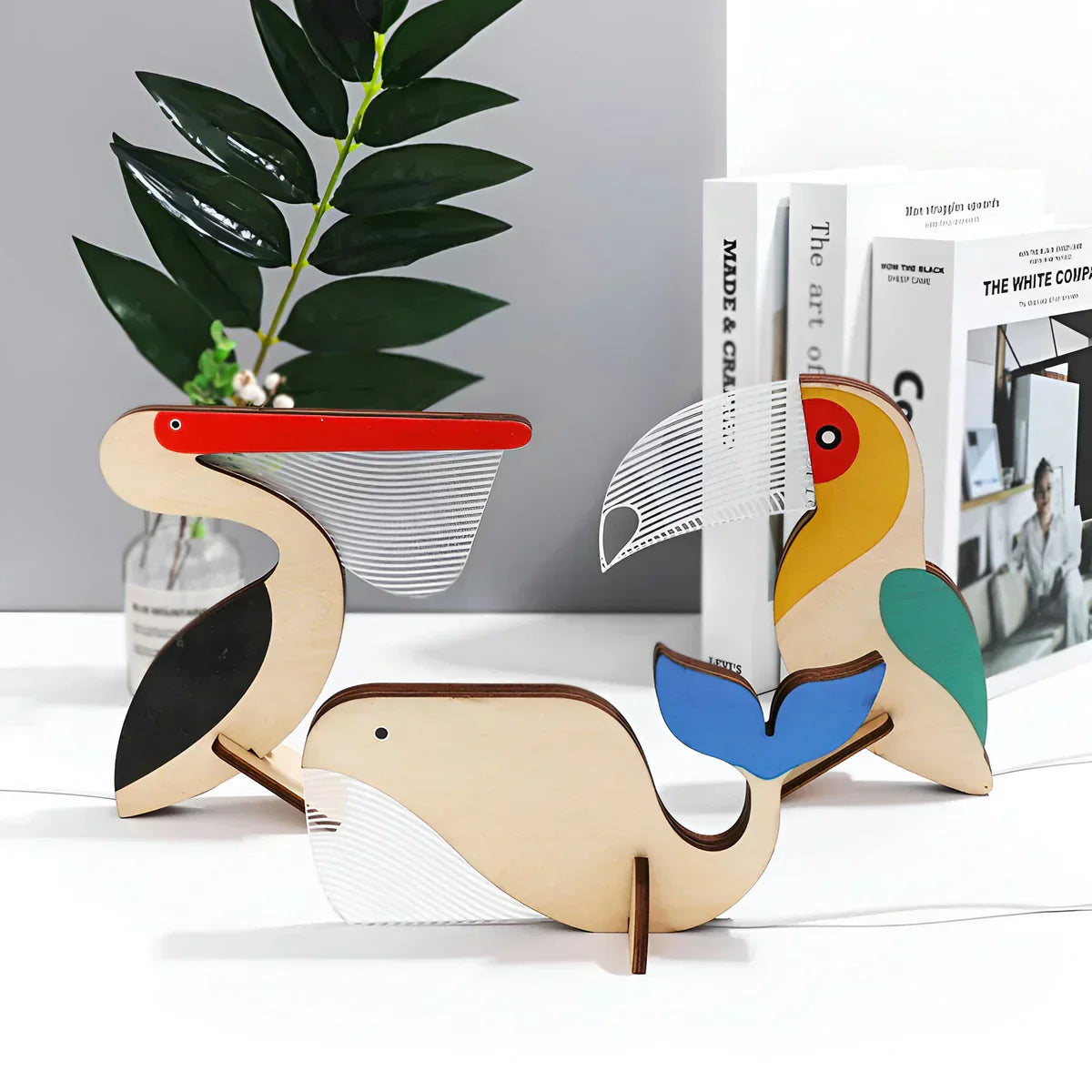 Wooden Animal Desk Lamp