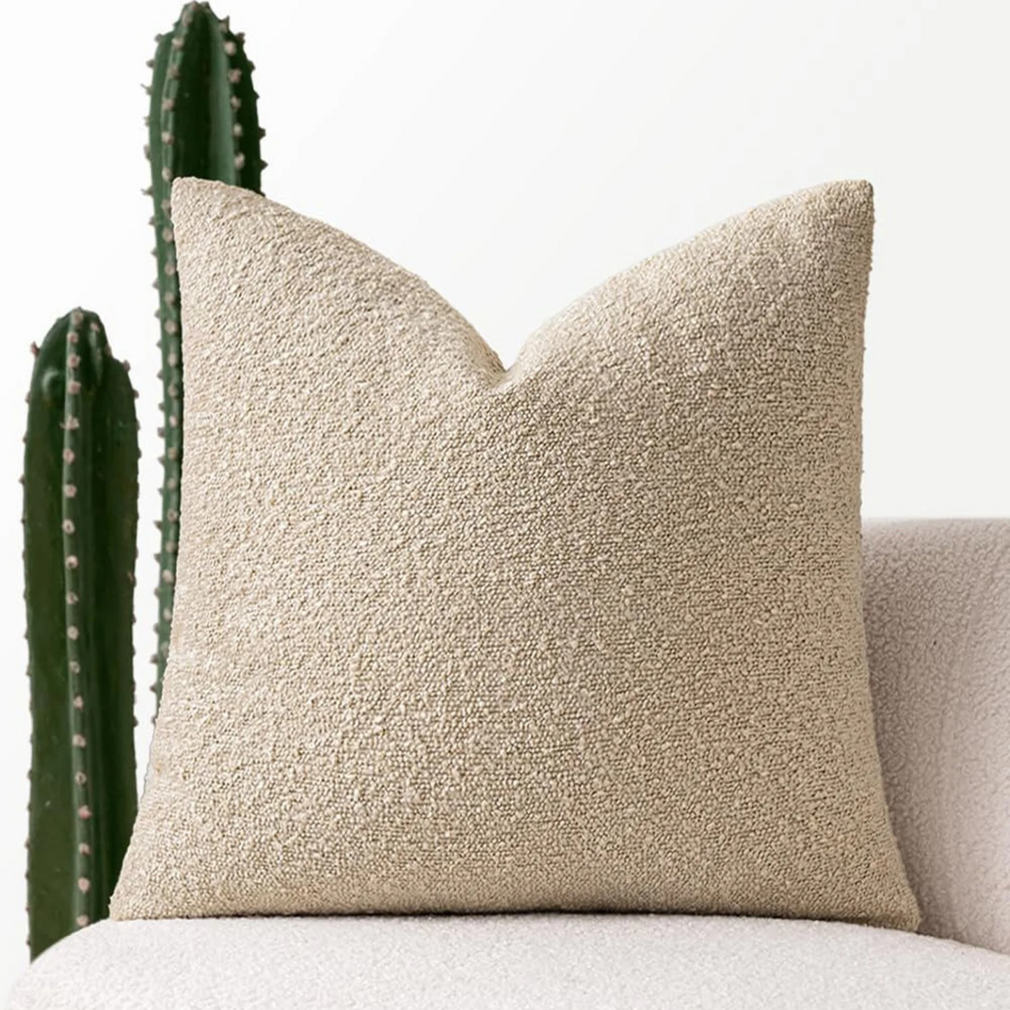 Plush Tulum Throw Pillow Cover 45x45cm Soft Cushion