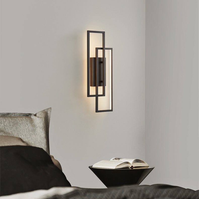 Sleek Contemporary LED Wall Lamp – Rectangle Shape with Dimmer