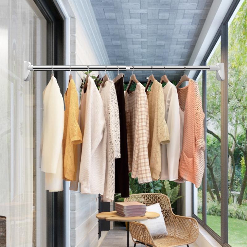 Extendable Closet Rod Stainless Steel Garment Bar - Fesara