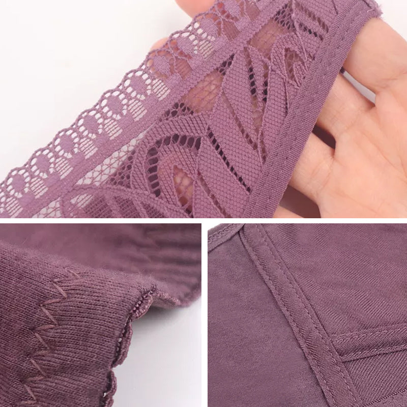 Simple Lace Bralette with Zip Front Closure