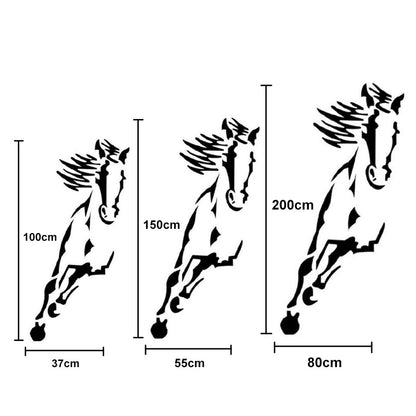 Beautiful 3D Horse Wall Art Mirror Sticker Decor