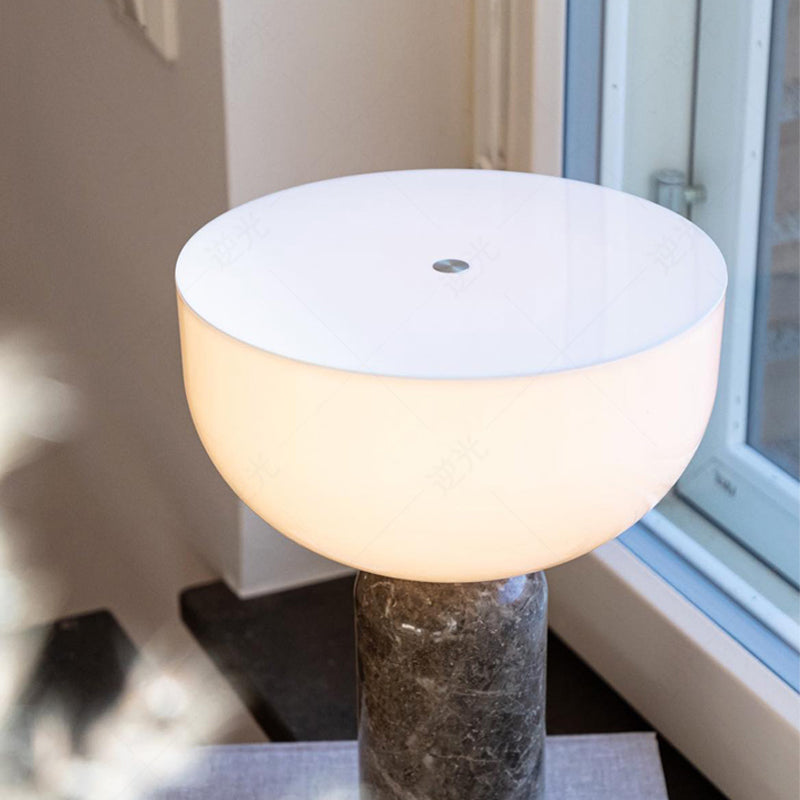 Elegant Marble Table Lamp with Gold Details